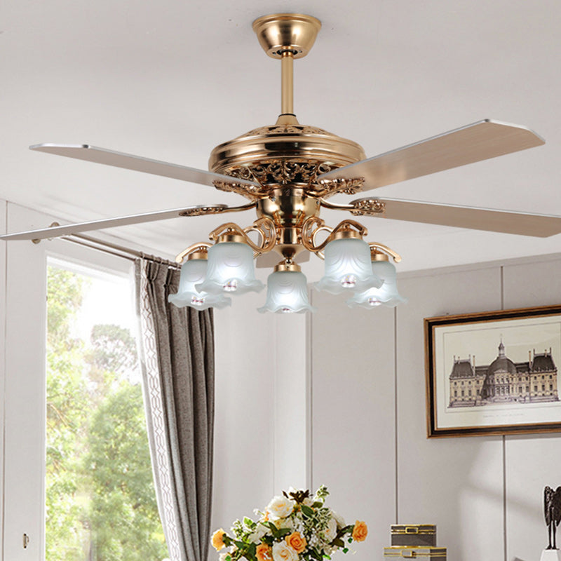 Traditional Glass 5-Light Ceiling Fan Light