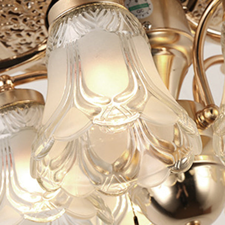 Traditional Glass 5-Light Ceiling Fan Light