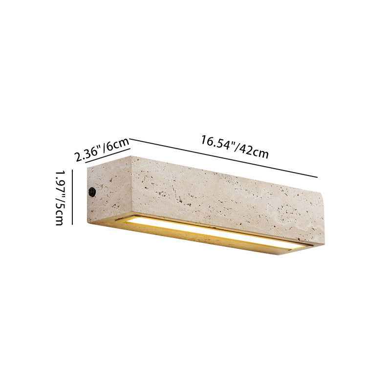 Contemporary Rectangular Waterproof LED Wall Sconce