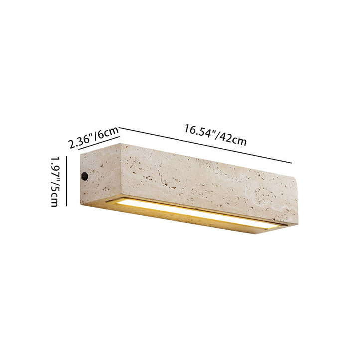 Contemporary Rectangular Waterproof LED Wall Sconce
