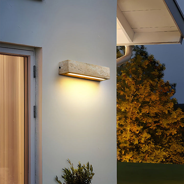 Contemporary Rectangular Waterproof LED Wall Sconce