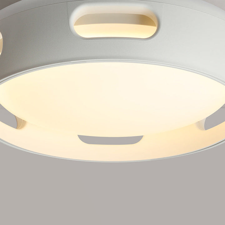 Contemporary Round Acrylic LED Ceiling Fan Light