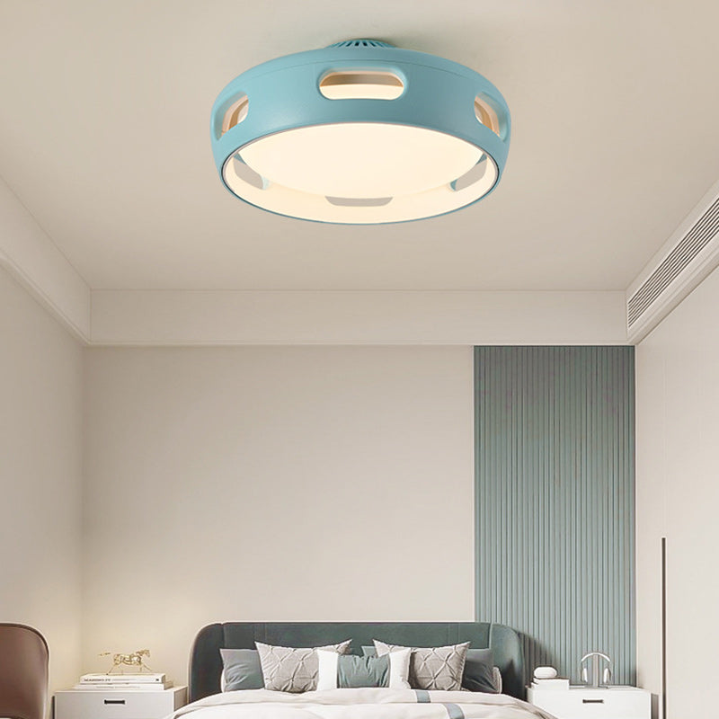 Contemporary Round Acrylic LED Ceiling Fan Light