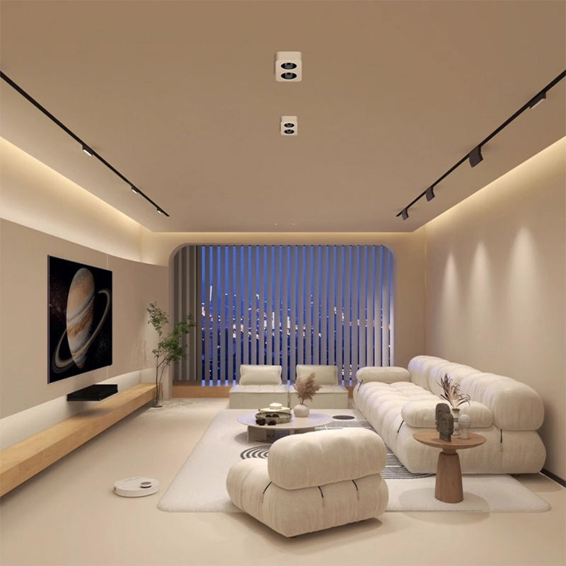 Minimalist Rectangular Iron LED Flush Mount Ceiling Light