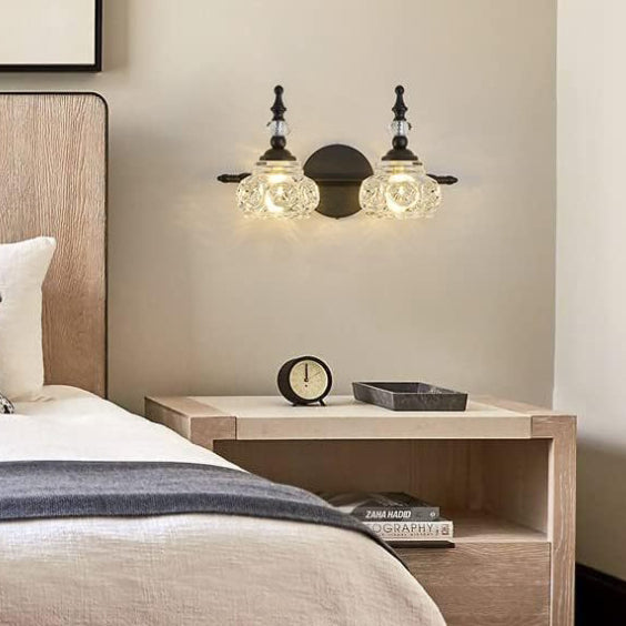 Contemporary Round Glass 4-Light Vanity Light