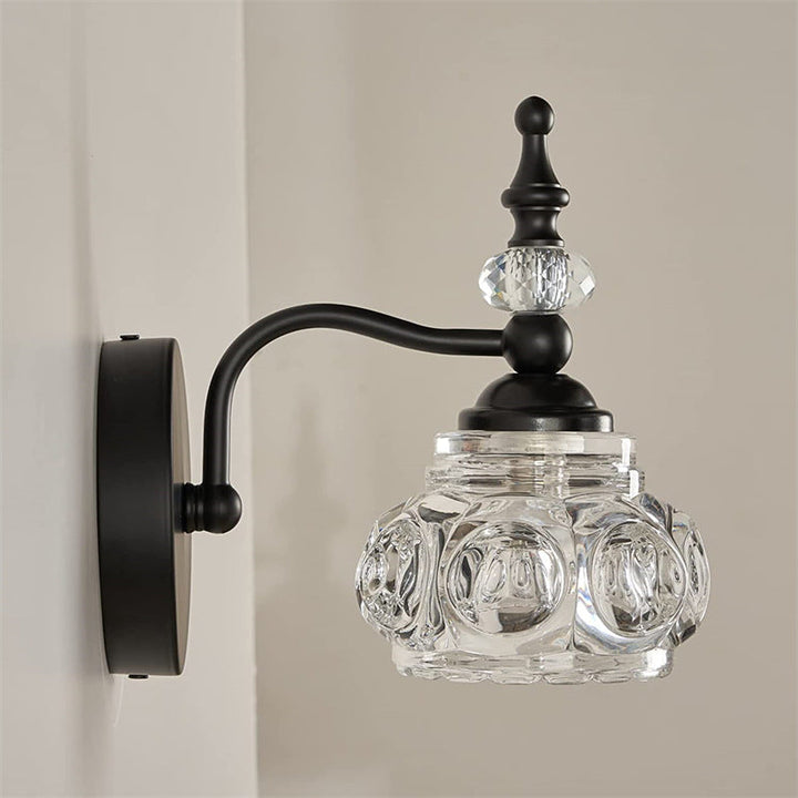Contemporary Round Glass 4-Light Vanity Light
