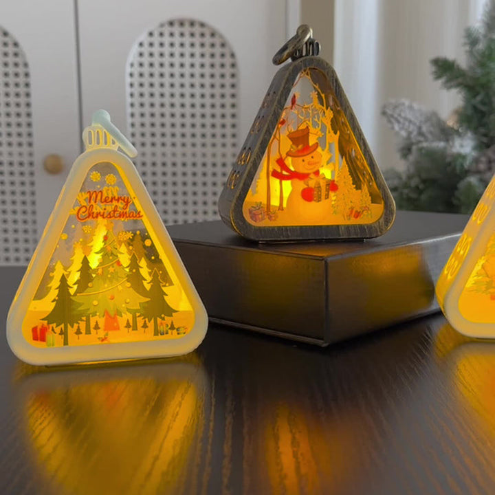 Santa Snowman Deer Tree LED Lamp