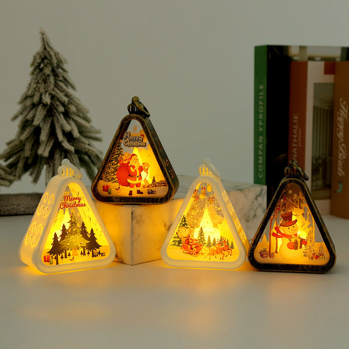 Santa Snowman Deer Tree LED Lamp