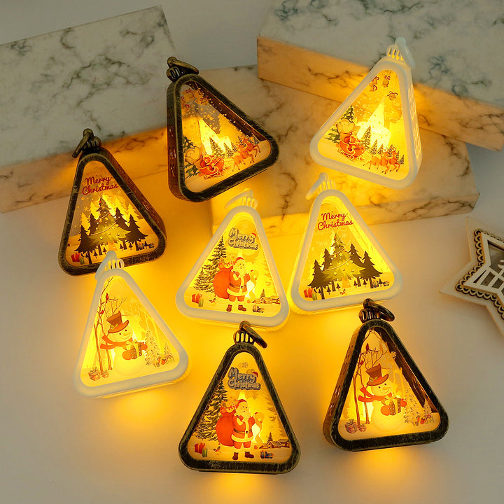 Santa Snowman Deer Tree LED Lamp