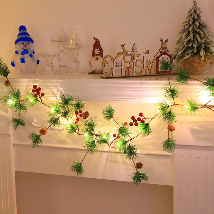 Copper Leaf Bell Christmas String Lights