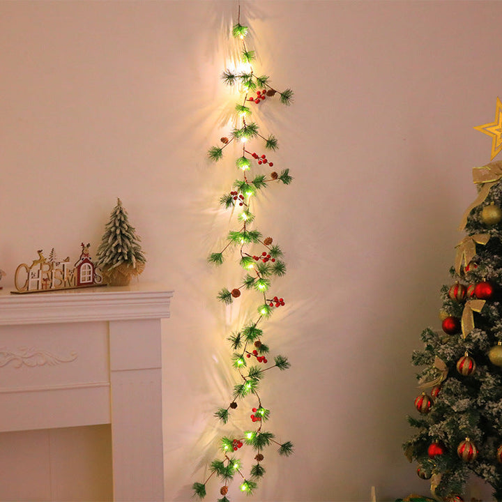 Copper Leaf Bell Christmas String Lights