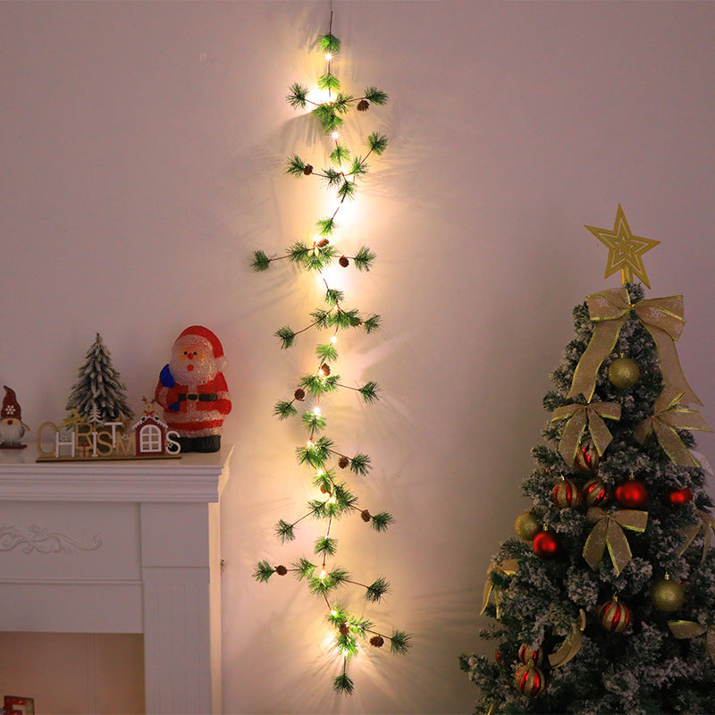 Copper Leaf Bell Christmas String Lights