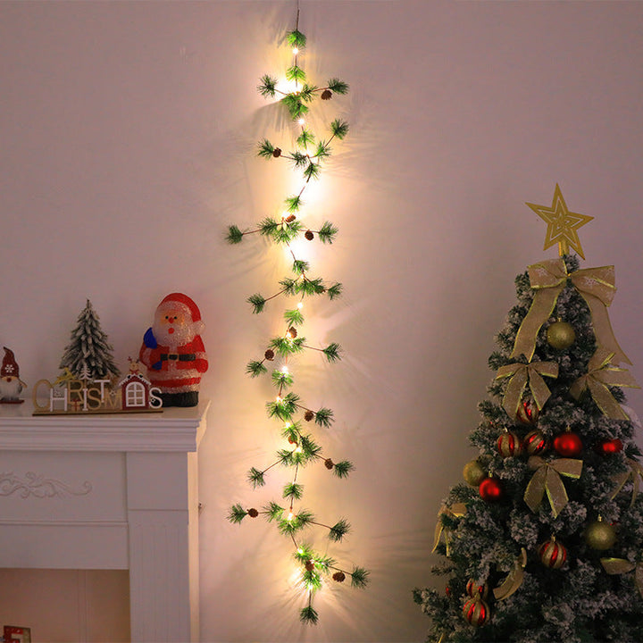 Copper Leaf Bell Christmas String Lights