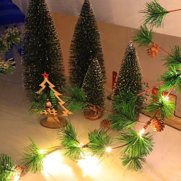 Copper Leaf Bell Christmas String Lights