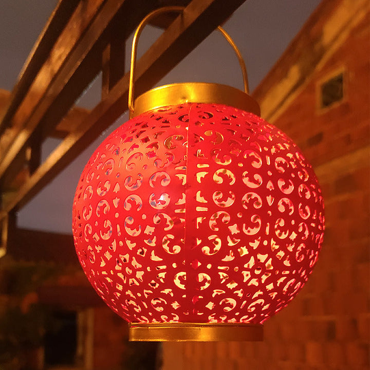 Traditional Lantern Iron Waterproof LED Garden Light