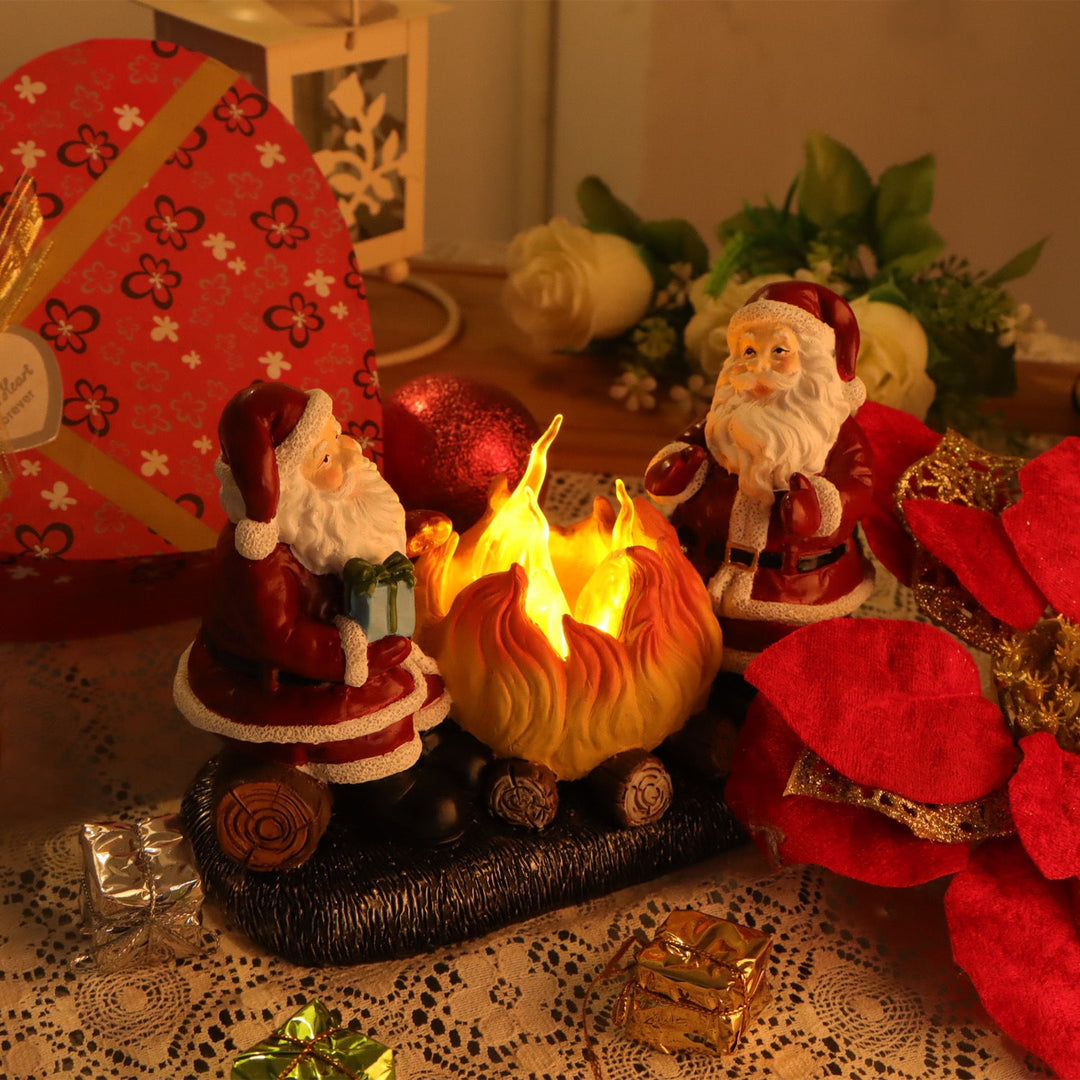 Battery Flame Candle Santa Night Light