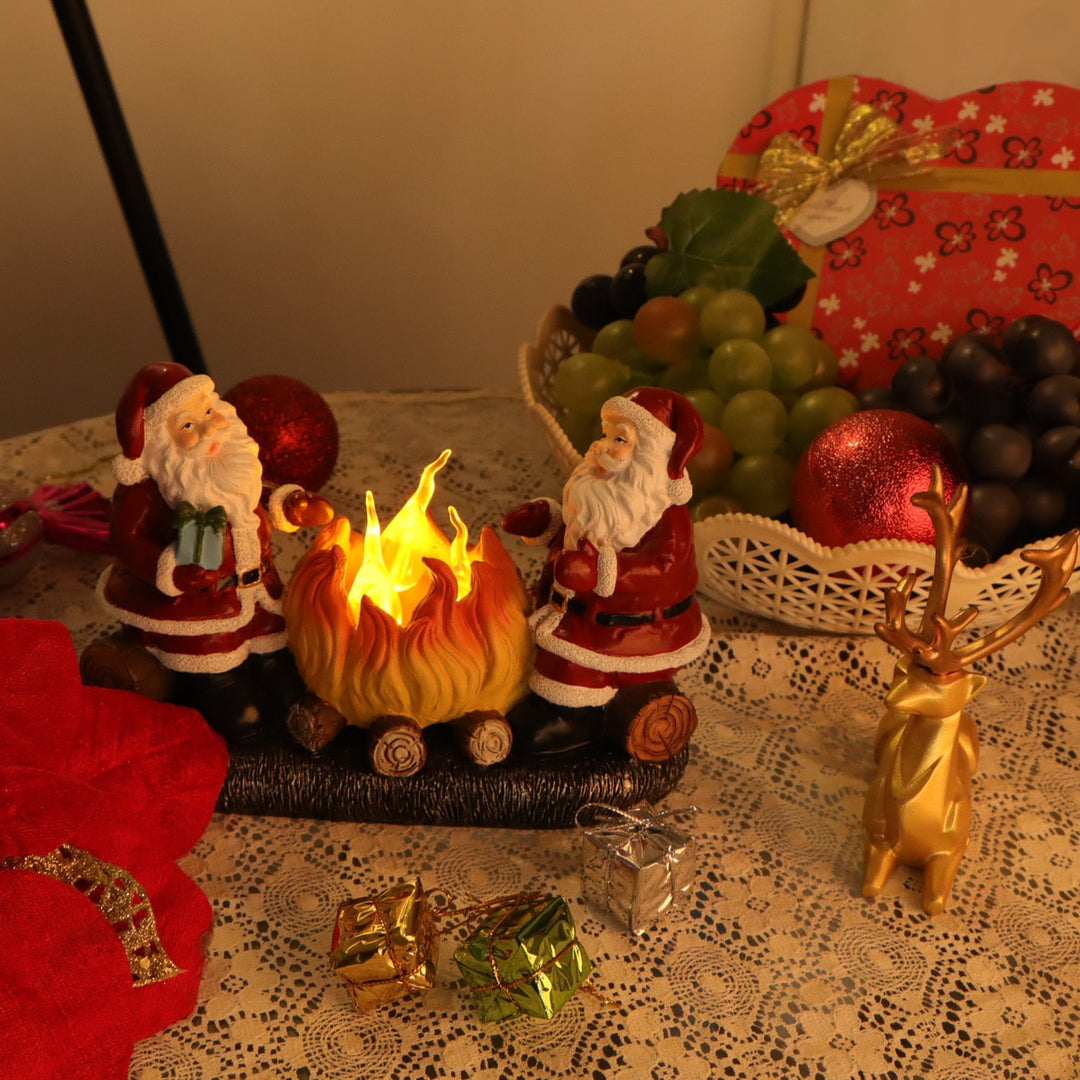 Battery Flame Candle Santa Night Light