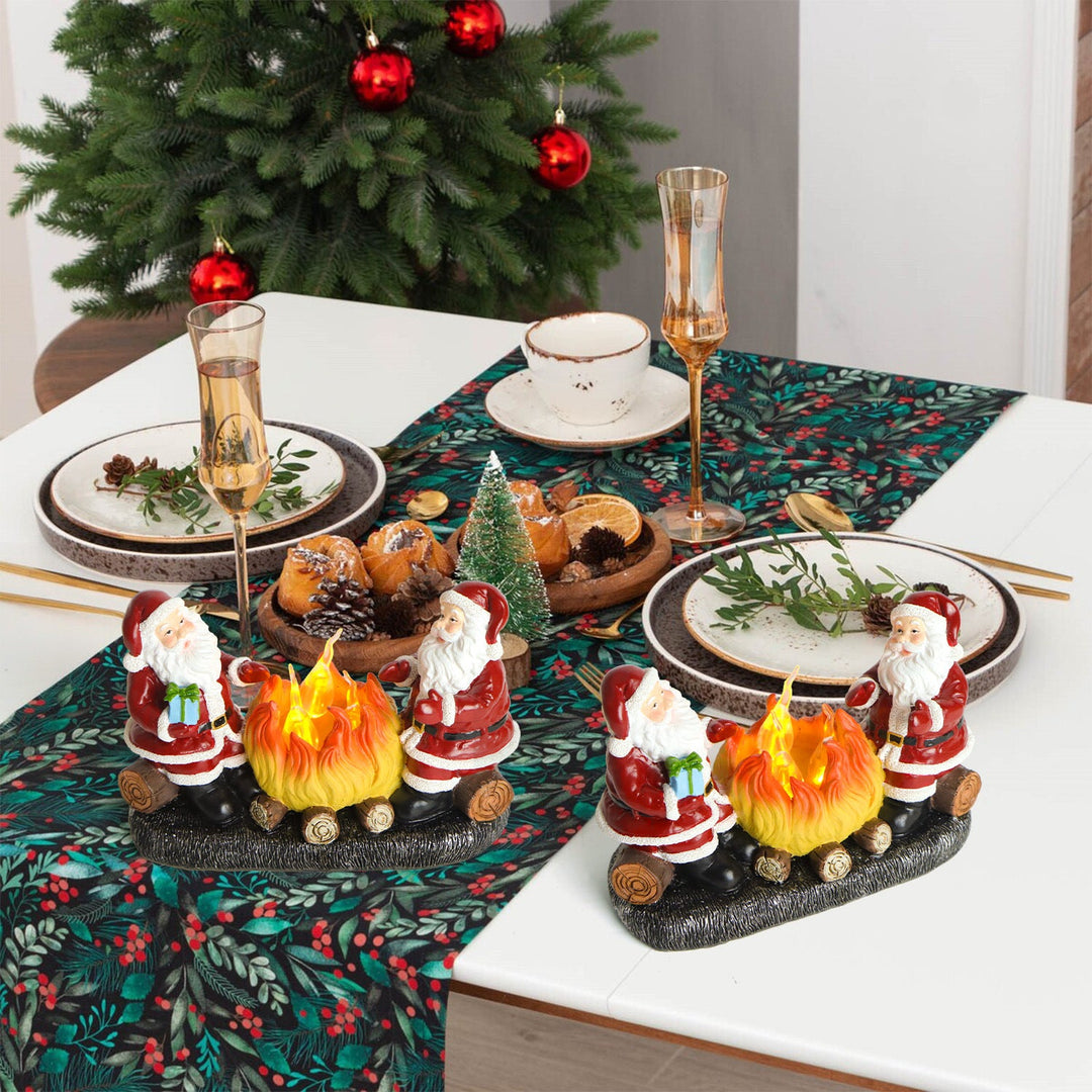 Battery Flame Candle Santa Night Light