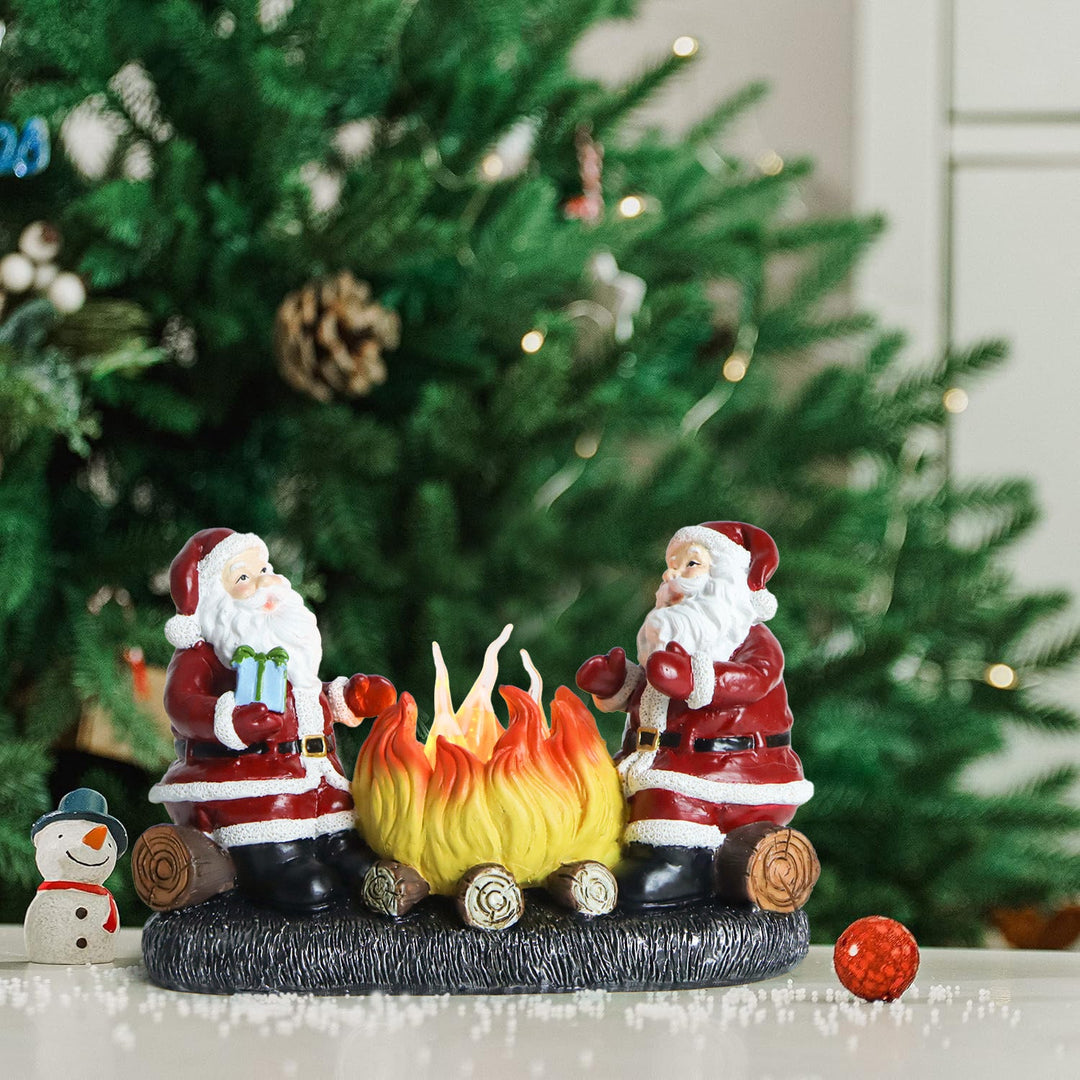 Battery Flame Candle Santa Night Light