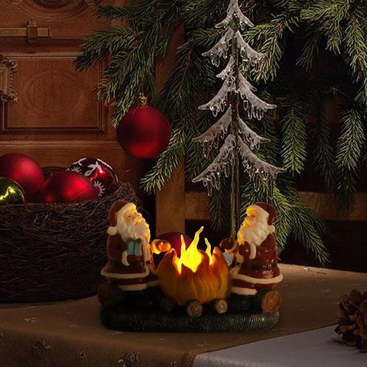 Battery Flame Candle Santa Night Light