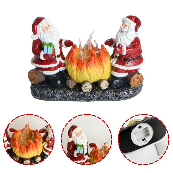Battery Flame Candle Santa Night Light
