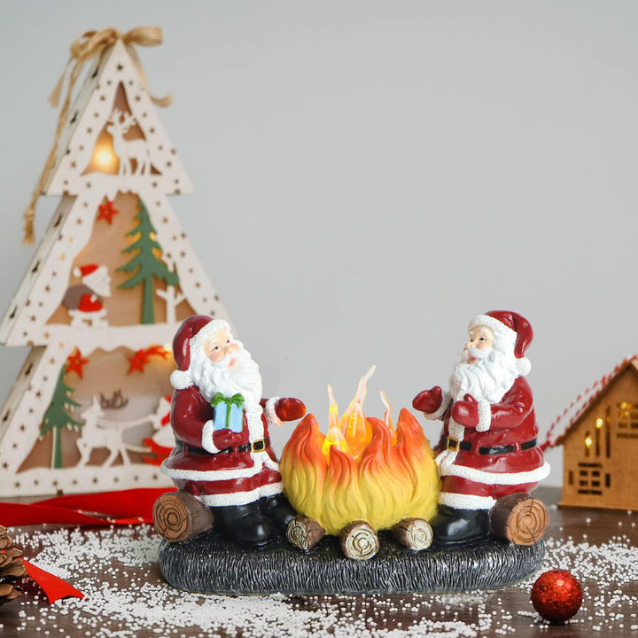 Battery Flame Candle Santa Night Light