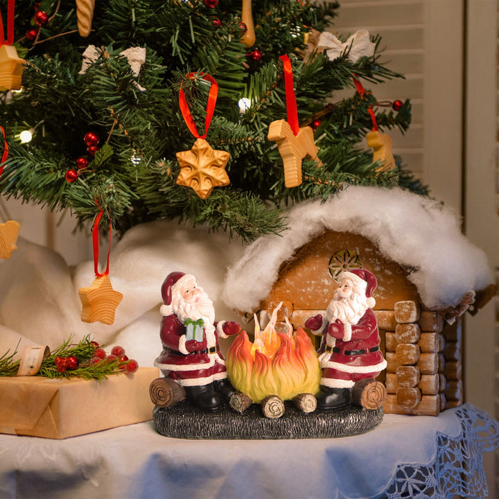 Battery Flame Candle Santa Night Light