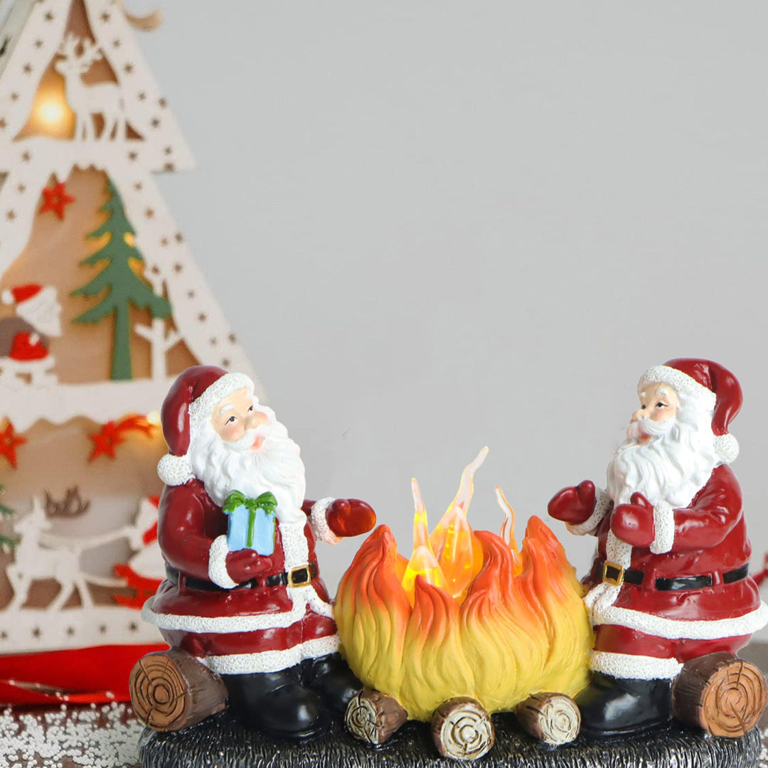 Battery Flame Candle Santa Night Light