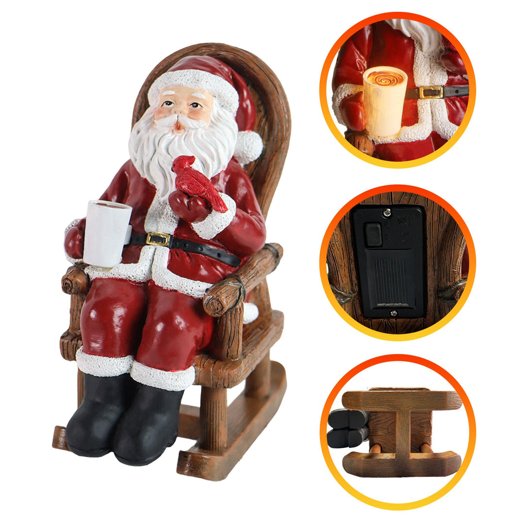 Solar Candle Santa LED Night Light