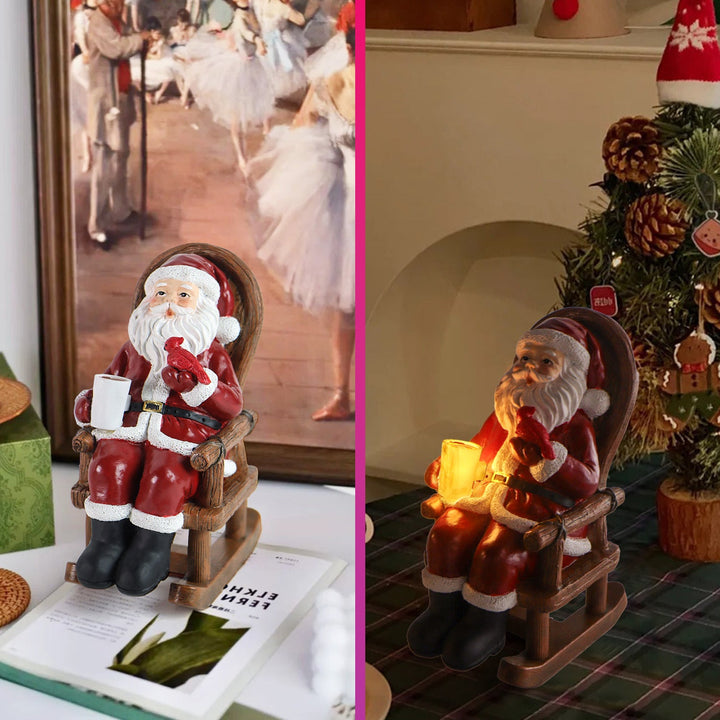 Solar Candle Santa LED Night Light