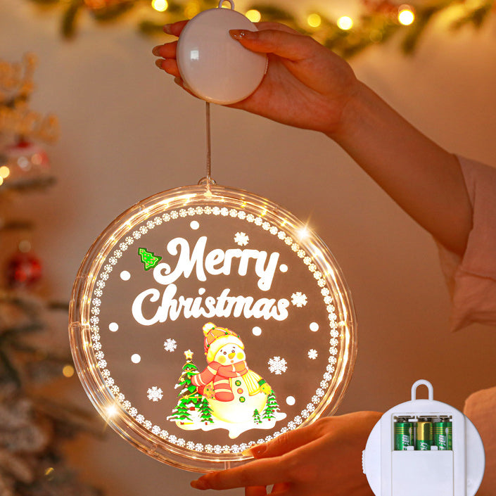 Painted Santa Bell Wall Sconce - Battery
