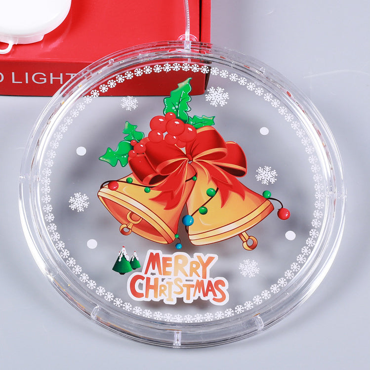Painted Santa Bell Wall Sconce - Battery