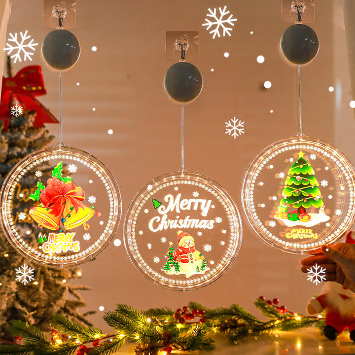 Painted Santa Bell Wall Sconce - Battery