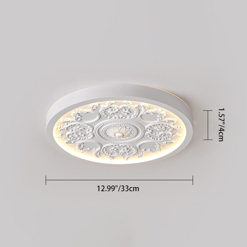 Traditional Flower Acrylic LED Flush Mount Ceiling Light