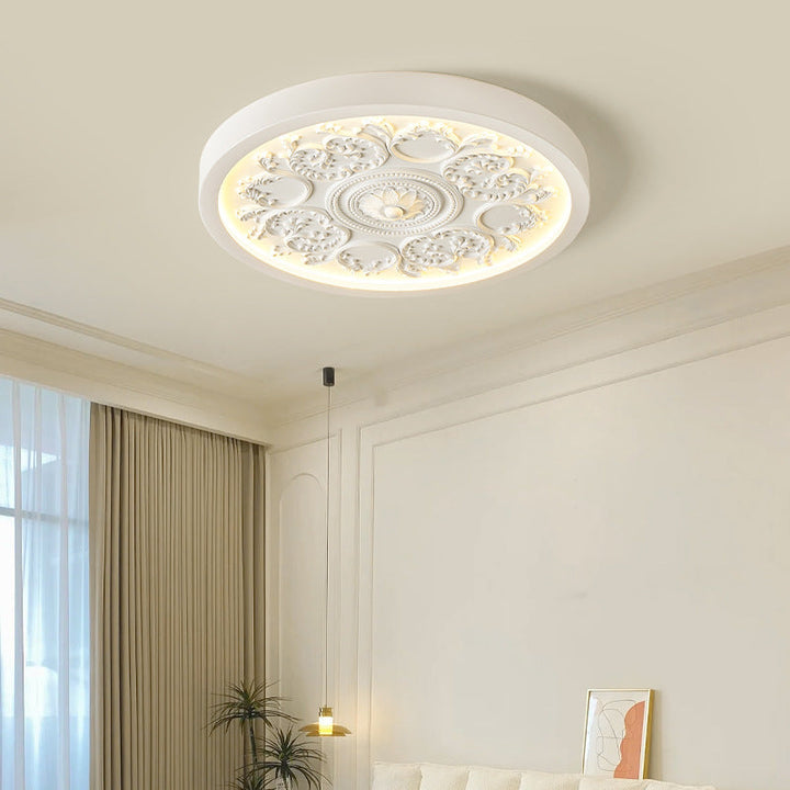 Traditional Flower Acrylic LED Flush Mount Ceiling Light