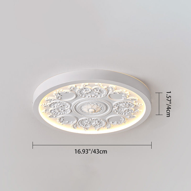 Traditional Flower Acrylic LED Flush Mount Ceiling Light