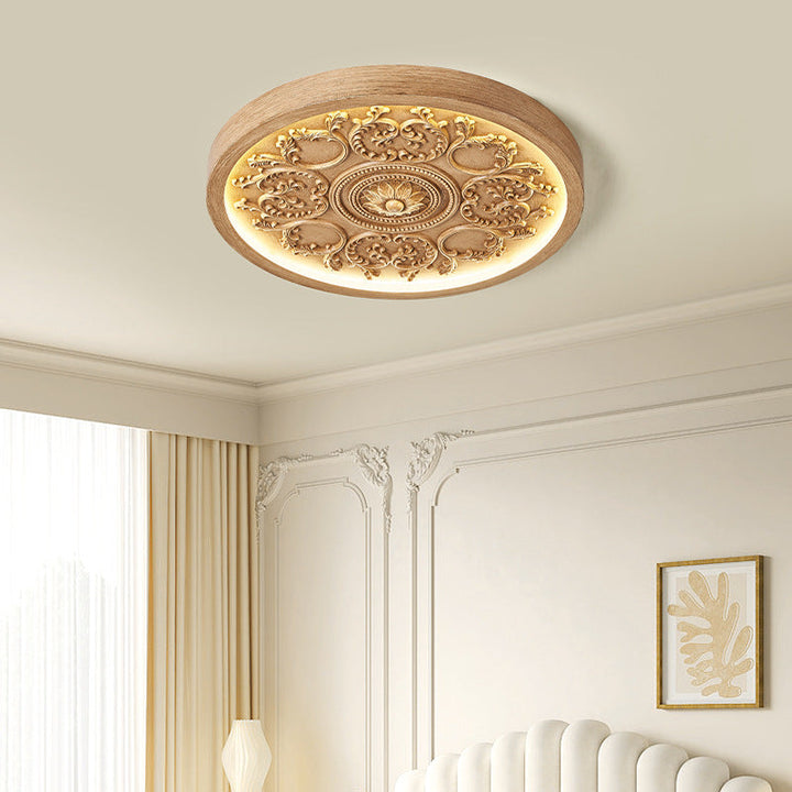 Traditional Flower Acrylic LED Flush Mount Ceiling Light