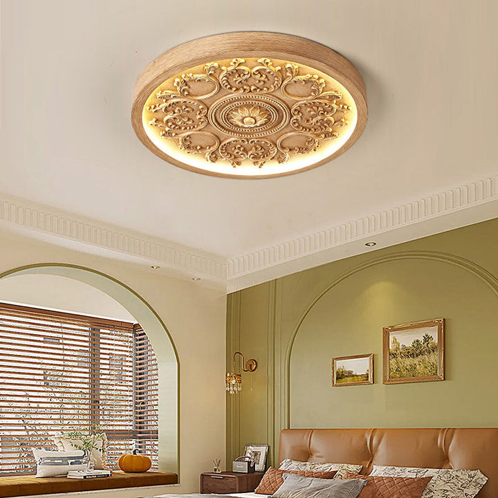 Traditional Flower Acrylic LED Flush Mount Ceiling Light