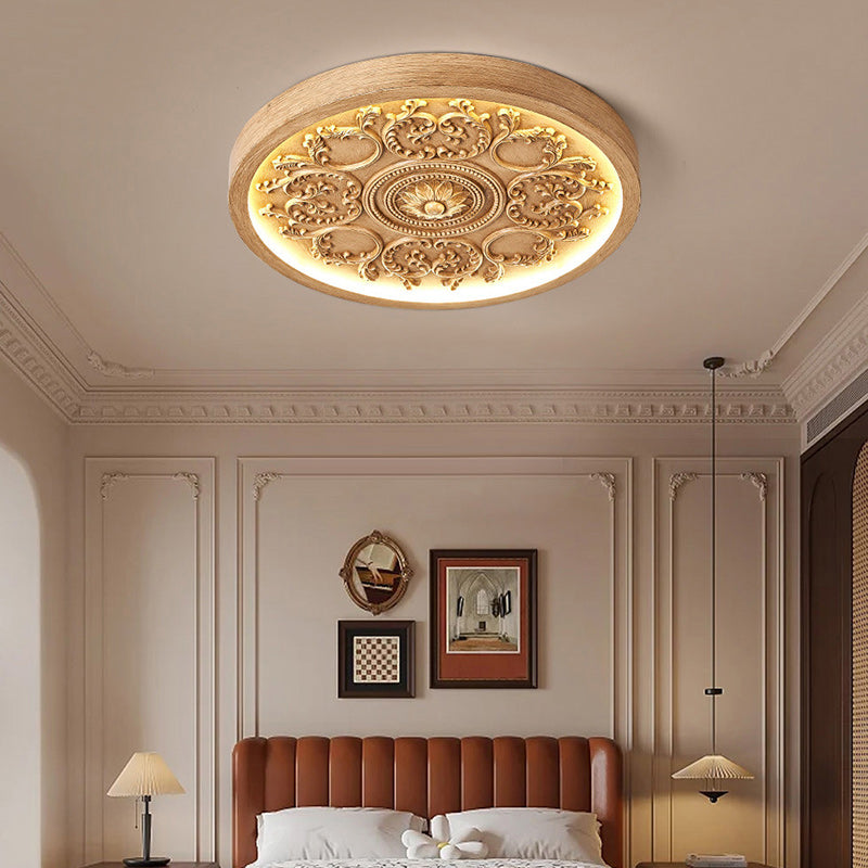 Traditional Flower Acrylic LED Flush Mount Ceiling Light