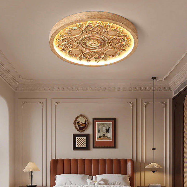 Traditional Flower Acrylic LED Flush Mount Ceiling Light