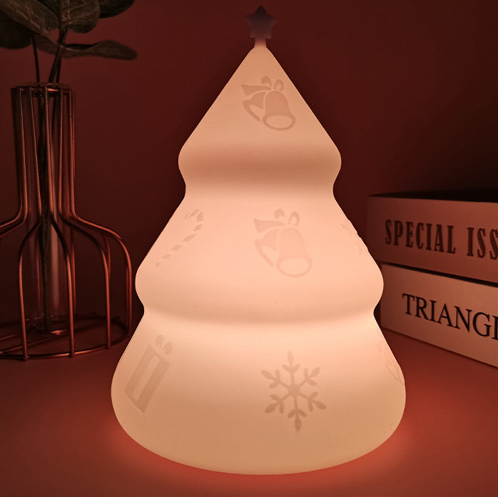 Rechargeable Bell Snow Tree LED Table Lamp