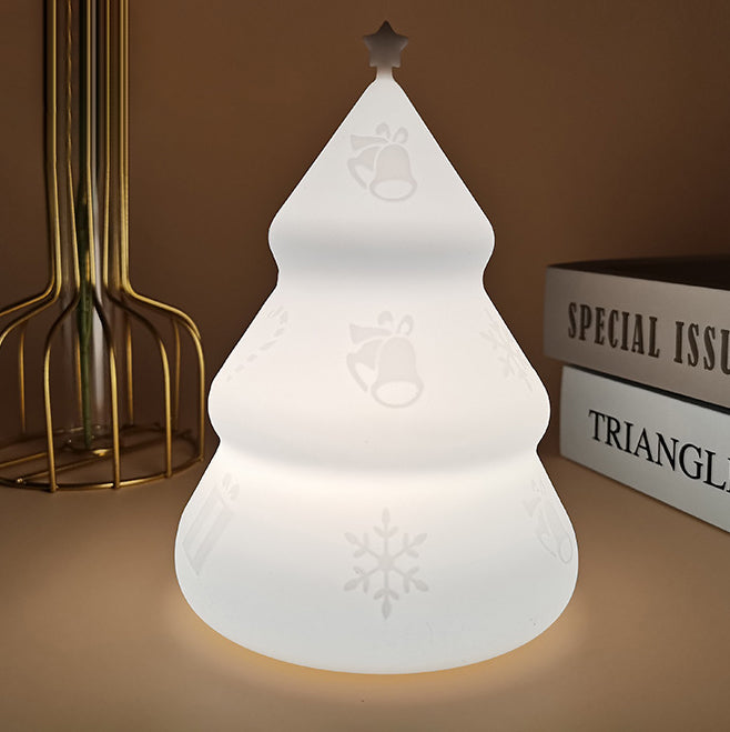 Rechargeable Bell Snow Tree LED Table Lamp