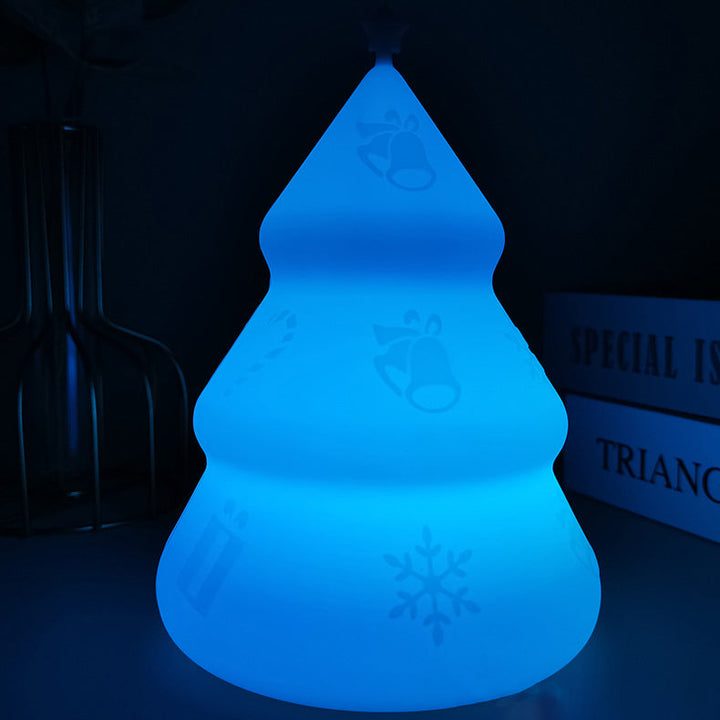 Rechargeable Bell Snow Tree LED Table Lamp