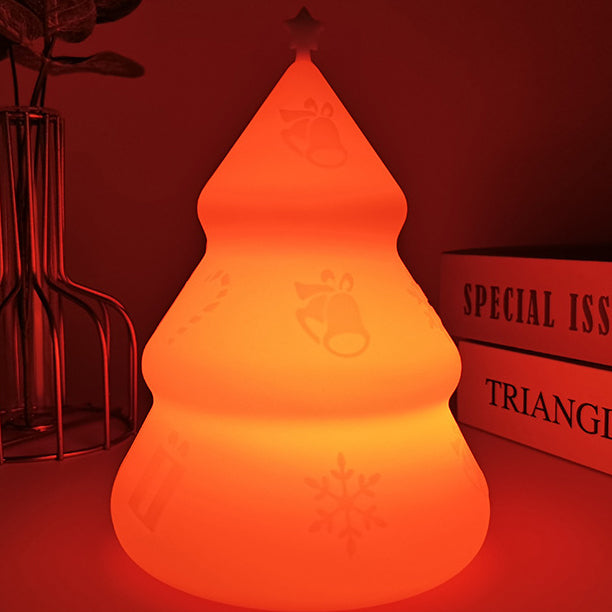 Rechargeable Bell Snow Tree LED Table Lamp