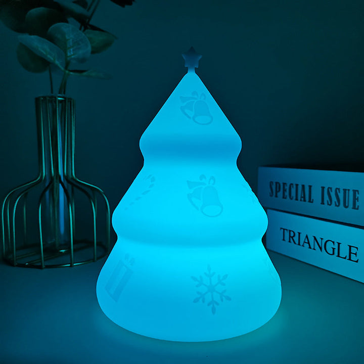 Rechargeable Bell Snow Tree LED Table Lamp