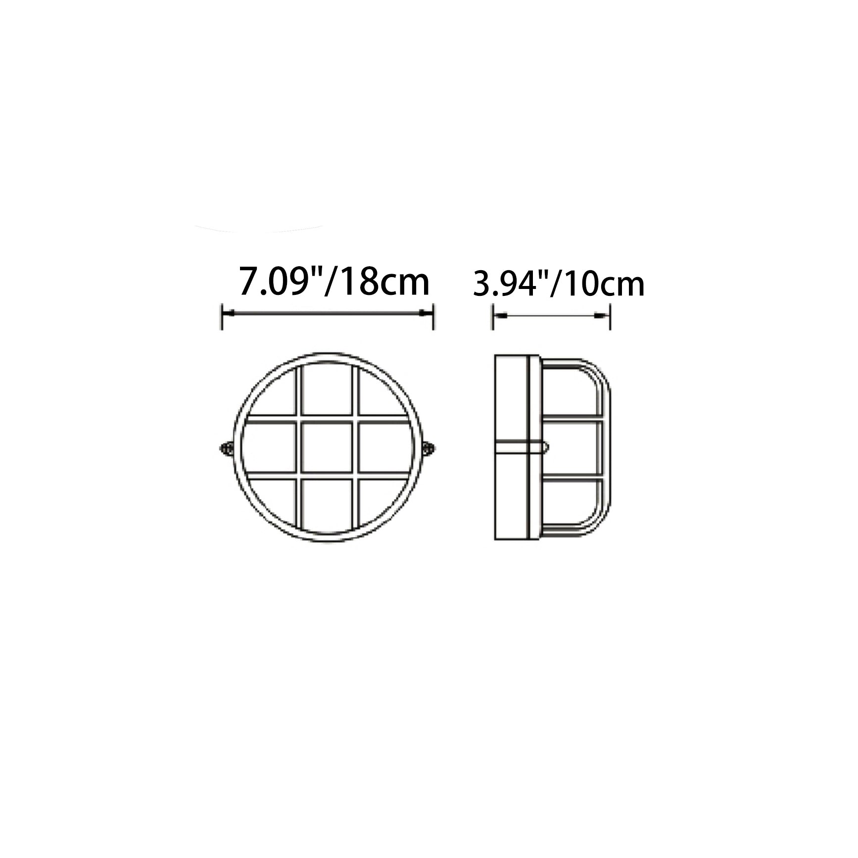 Contemporary Industrial Waterproof Aluminum Glass Frosted Round 1-Light Wall Sconce Lamp For Outdoor Patio