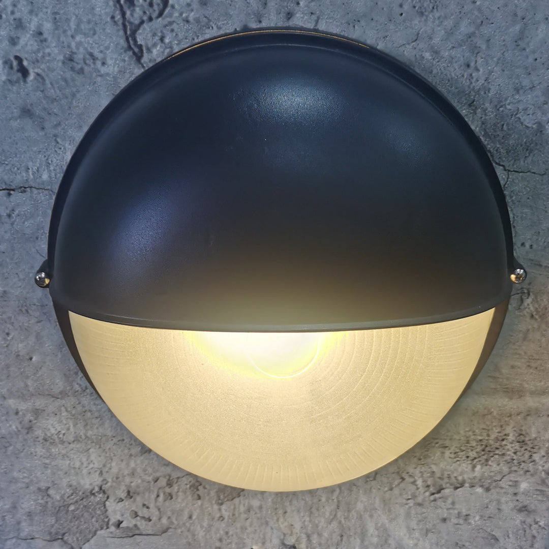 Contemporary Round Aluminum Waterproof Outdoor Wall Light
