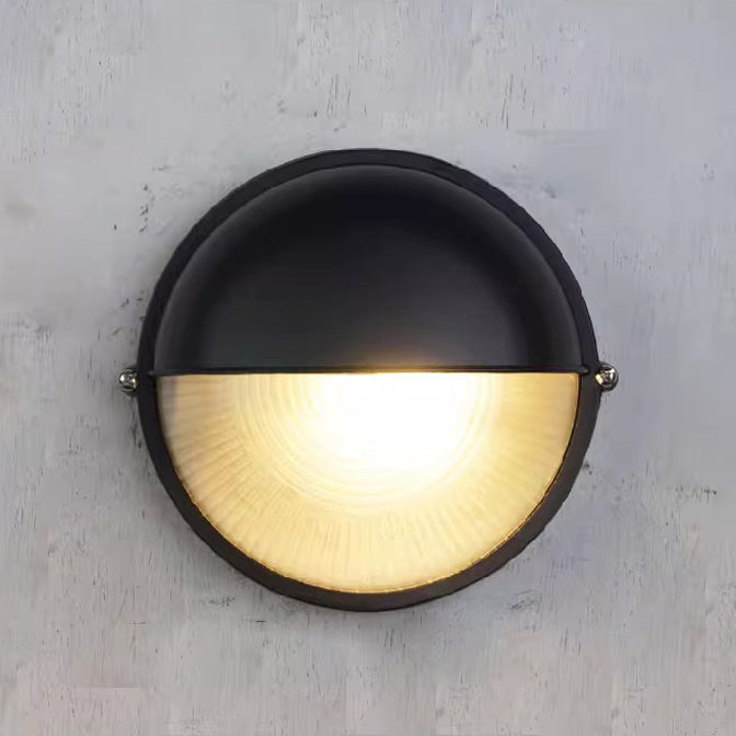 Contemporary Round Aluminum Waterproof Outdoor Wall Light