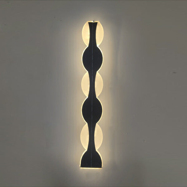 Modern Wave Aluminum Waterproof LED Wall Sconce