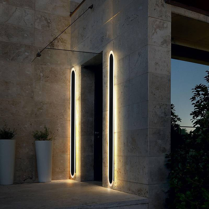 Modern Wave Aluminum Waterproof LED Wall Sconce